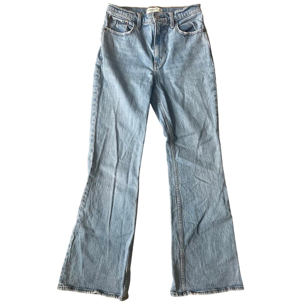 Abercrombie & fitch the vintage flare high rise denim jeans light wash 27R